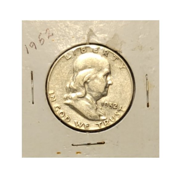SOLD - 1952 Franklin Half Dollar - 90% Silver Coin - Picture 3 of 3